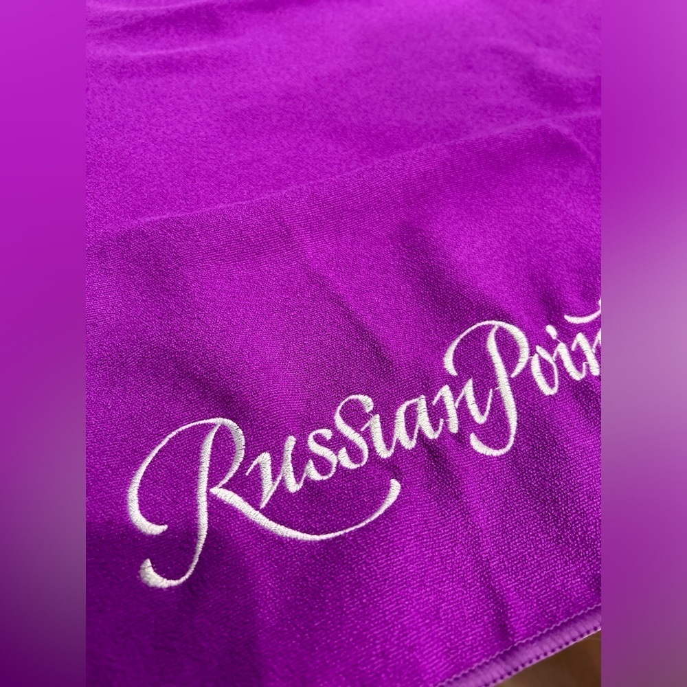 Russian Pointe Exercise Sweat Towel Purple for Ballet Dance Pilates Yoga